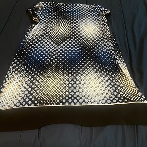 Ronni Nicole Blue and Gray Patterned Dress